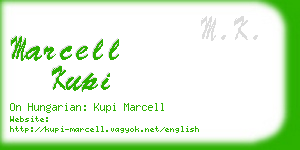 marcell kupi business card